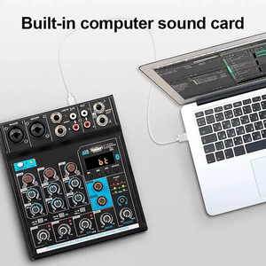 GAX-TG402 USB <strong>Audio</strong> Mixer Sound Board Console System <strong>Interface</strong> 4 Channel Digital MP3 Computer <strong>Input</strong> 16-Bit DSP Processor Stereo - Product Image 4