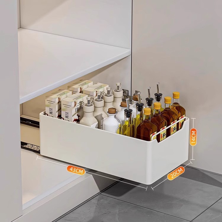 Boîte coulissante blanc crème rehaussée de 20 à 43 cm