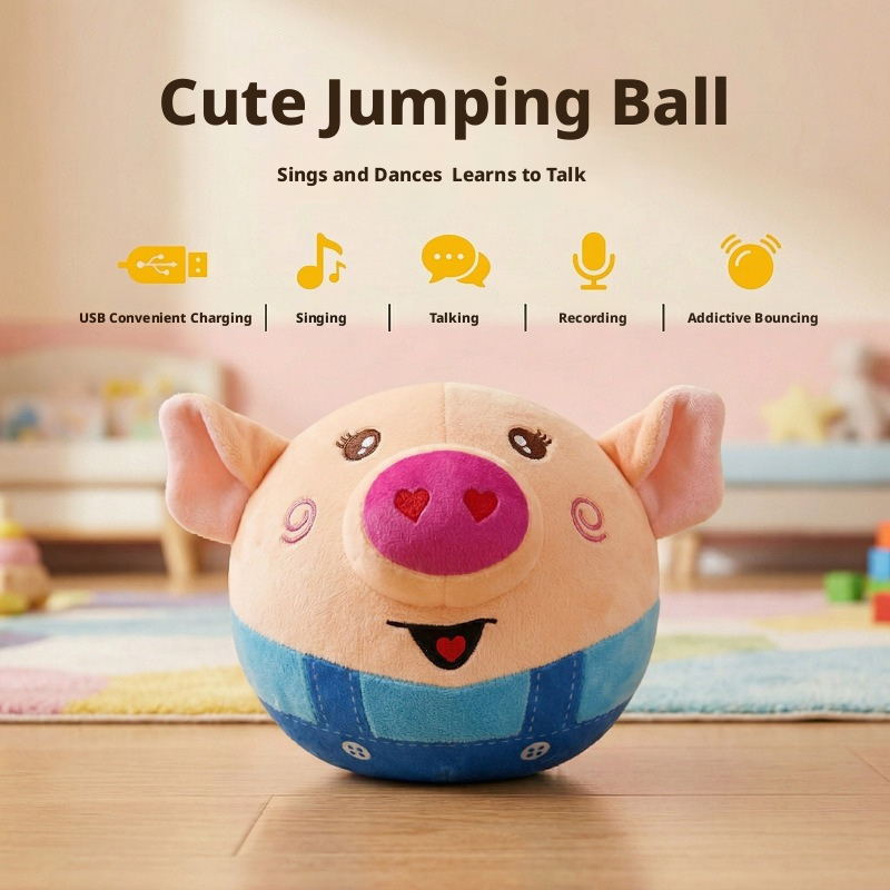rechargeable bounce ball-little blue pig-usb charging cable