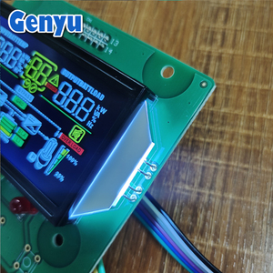 Anpassung VA Schwarzer LCD-Bildschirm Farb symbole 11-Segment-Anzeigemodule mit weißer Hintergrund beleuchtung - Product Image 4
