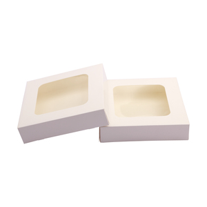 Тисненые прямоугольные пищевые картонные коробки для торта с окном - Product Image 3