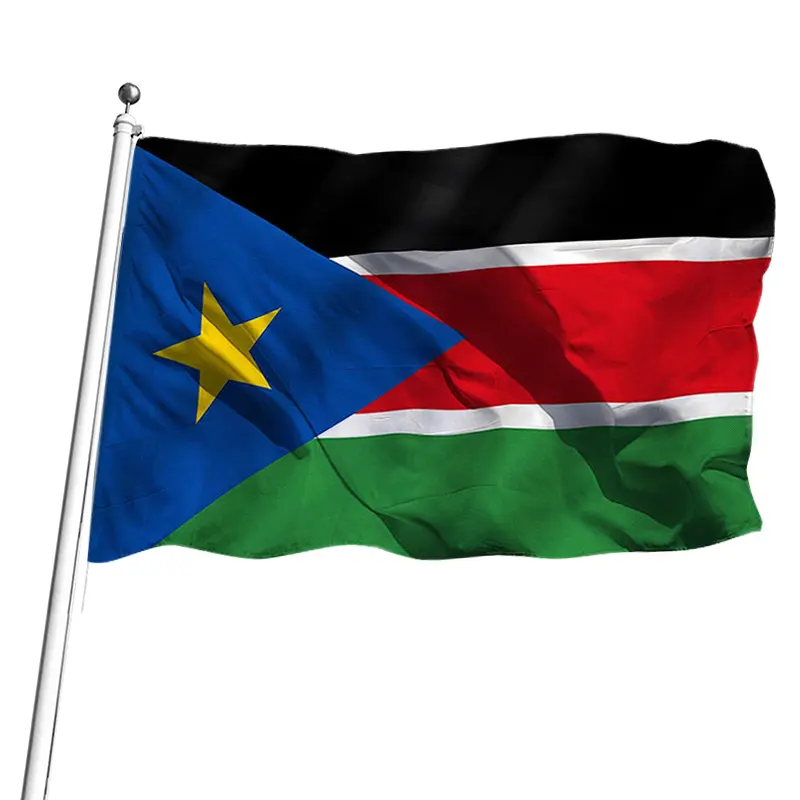 Aozhan alta qualità stampata 3 x5ft grandi bandiere del sud foto poliestere nazionale Sudan sudan bandiera del Sudan