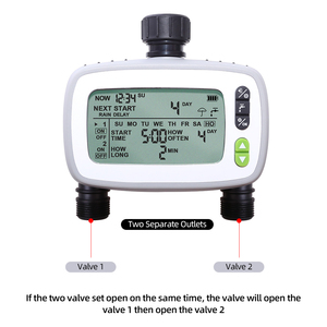 Automatischer Wasser timer für Rasen-und Garten-Kunststoff-Tropfs ystem mit LCD-Display und manueller Override-Funktion - Product Image 2