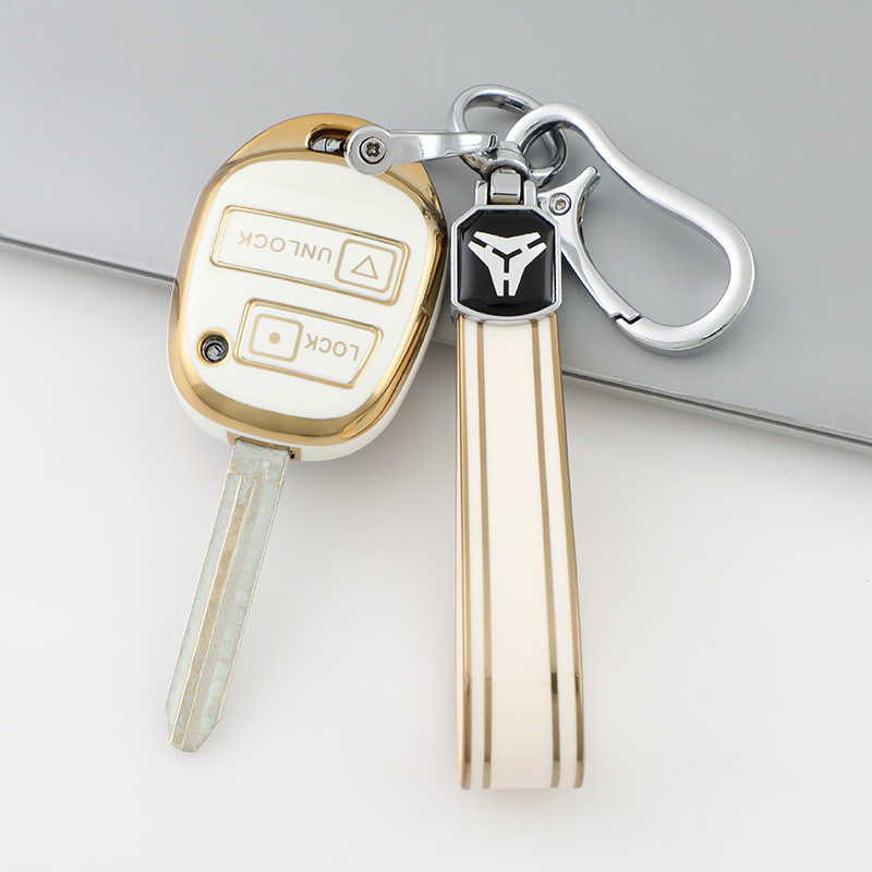 2 Button White + Keychain