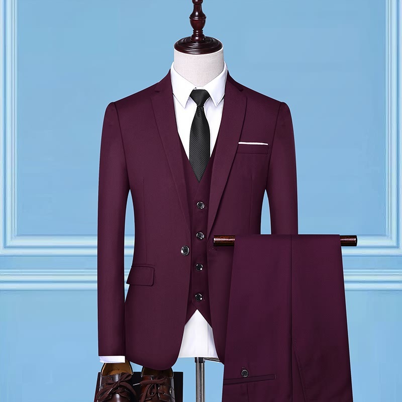 11-(306 vin rouge) costume _ pantalon _ chemise