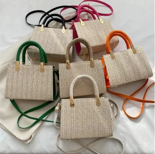 Venta caliente nuevo estilo de moda barato tejido bolso de las mujeres bolsa de mensajero