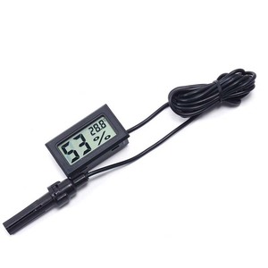 Termômetro eletrônico embutido, higrômetro digital, com <span class=keywords><strong>sensor</strong></span> de temperatura, para incubadora