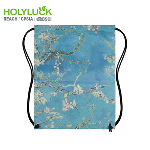 Low Moq Custom <strong>Pattern</strong> Recycled <strong>String</strong> <strong>Bag</strong> Drawstring Backpack Polyester Drawstring <strong>Bag</strong> for School Outdoor Use - Product Image 3