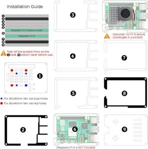 2GB 4GB 8GB Raspberry Pi 5 Basic Kit inklusive Raspberry Pi 5 Board Raspberry Pi 5 Gehäuse und Kühler für Raspberry Pi 5 KIT