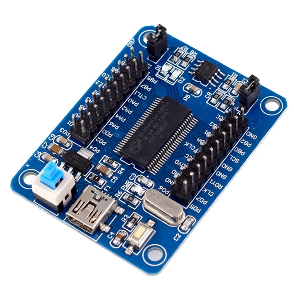 Placa de núcleo de analizador lógico CY7C68013A FX2LP USB2.0 + código fuente con interfaz I2C Serial SPI para placa de desarrollo Arduino