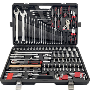 129件套筒扳手套装手动工具套件工具套装，带六角Ke塑料盒1/4英寸、1/2英寸CRV扳手套装，带棘轮 - Product Image 5