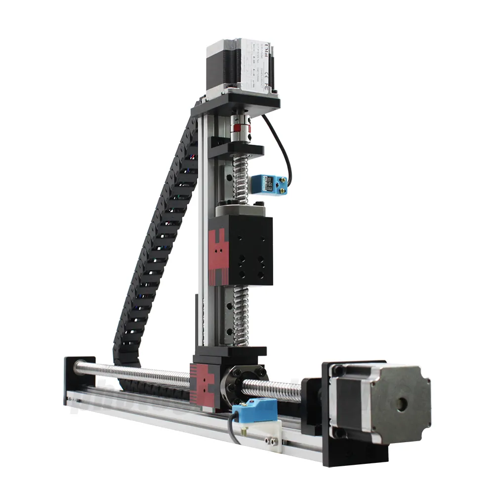 Table de glissière linéaire motorisé, structure des coordonnées polarisées à bras robotisé à 2 axes, guide linéaire de scène xy