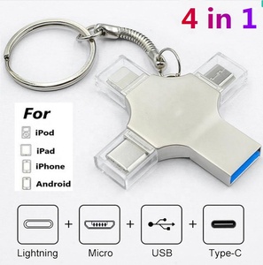Benutzer definierte Metall 4-in-1-Handy USB-Flash-Laufwerk 3.0 128GB OTG-Speicher 256GB Computer U-Disk 512GB für Android Typ-C-iPhone - Product Image 2
