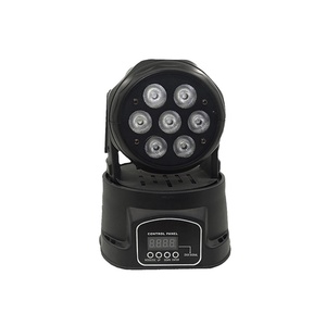 Shangcheng rtsDJステージライトビーアイビーム7pcs 10w RGBW4-in-1スポットウォッシュミニLEDムービングヘッドライト7 * 10w7x10wライト - Product Image 1