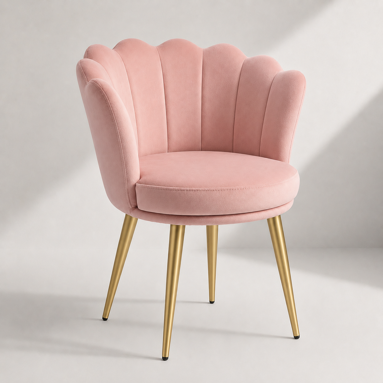 Blush Pink Velvet / Gold Legs