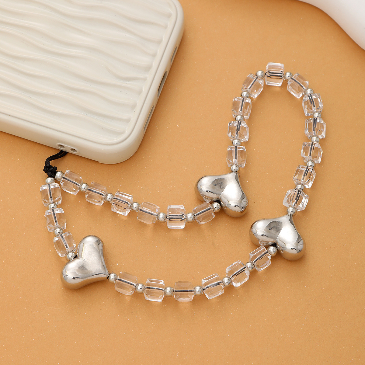 Cadena de plata del teléfono móvil del amor K1731