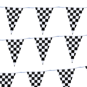 Banderín de seguridad con impresión única, triangular de advertencia, 5m, Negro, Rojo - Product Image 6