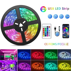 1 mt/satz Bluetooth App Control USB 5V SMD5050 RGB LED Streifen Licht mit Fernbedienung für TV Hintergrund Flexible Band Lichter - Product Image 6
