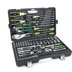 新製品131個セキュリティ家庭用自動レンチソケットメカニカルメタルハンドツールセットボックス
