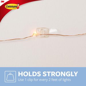 3M Command Clips de decoración Ganchos pequeños transparentes con 3M Command Clear Refill Strips Command Mini Hook Organizar sin daños - Product Image 3
