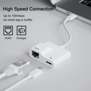 USB C to Ethernet <strong>Adapter</strong> Type C to LAN Fast Ethernet RJ45 <strong>Network</strong> <strong>Adapter</strong> Wired LAN Converter for iPad Android Mackbook Pro - Product Image 3