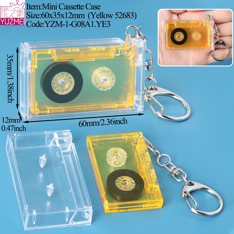 G08B Mini Cassette Case Yellow No NFC