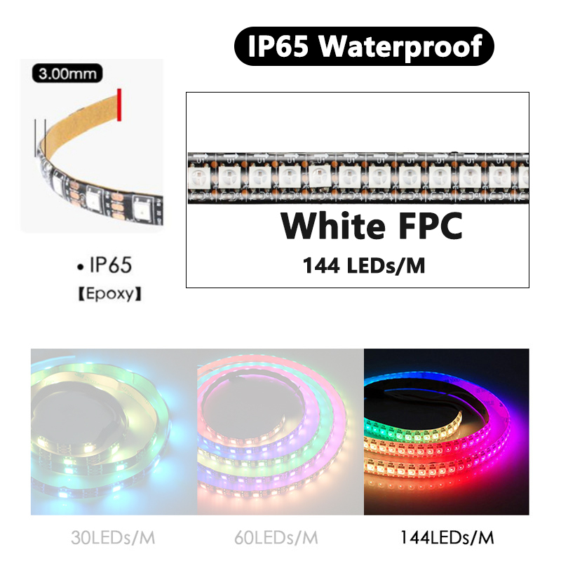 144 LEDs/M ( Black-IP67)