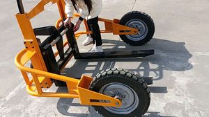 1.25Ton tout l'OEM industriel en caoutchouc solide en aluminium de chariot à plate-forme de trois roues de camion de palette de terrain personnalisable - Product Image 3