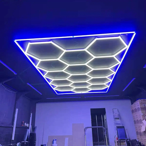 Vista officina Auto immagine più grande cornice blu alluminio colorata luce esagonale Garage - Product Image 1