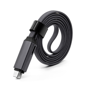 工厂直接供应PD 60w C型USB C电缆，3A快速充电电缆，3合1织物编织C型充电电缆 - Product Image 1
