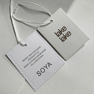 YH-Luxury <strong>Custom</strong> Hang Tags With Logo Design and Printing Fashion Garment Paper Hang Tag Embossed Clothing Swing Tag With <strong>String</strong> - Product Image 1