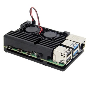 Carcasa de aleación de aluminio para Raspberry Pi 3/4 con carcasa de refrigeración y accesorios de ventilador para disipadores de calor de placa base - Product Image 6