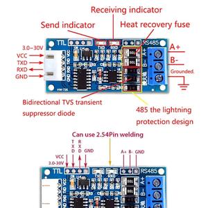 TTL Turn <strong>To</strong> RS485 Converter 3.3V/5.0V Hardware Automatic Control Converter Module For For AVR With Cable - Product Image 2
