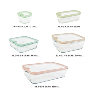 ชุดกล่องเก็บภาชนะแก้วพร้อมฝาแก้วถาดอบแก้วสำหรับใช้ในครัวเตาอบดีไซน์ใหม่ปราศจากสาร BPA - Product Image 6