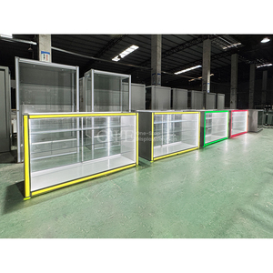 Vrijstaande Afsluitbare Glazen Vitrinekast Kleurrijke Stromende Verlichting Indoor Cosmetische Winkel Vitrine - Product Image 4