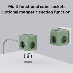 Toma de corriente estándar de la UE 3AC enchufes enchufe eléctrico Multi-Plug 1,5 m Cable función magnética con 2 USB-A y 2TYPE-C - Product Image 6