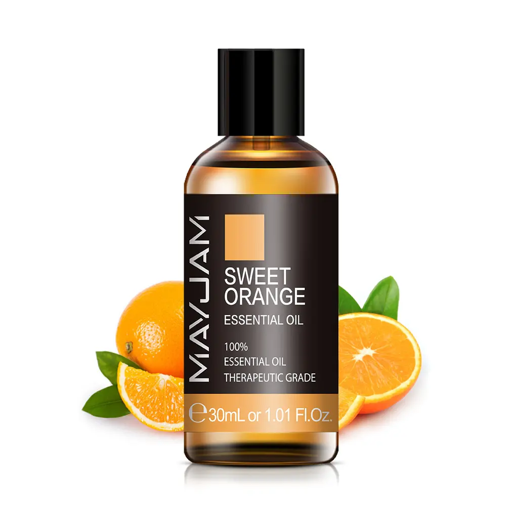 Confezione regalo di olio essenziale di lusso set premium pure sweet orange lemongrass e olio di menta piperita