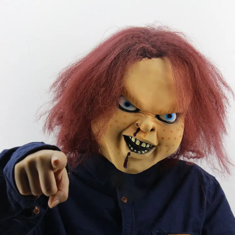 Nicro Topeng Wajah Cosplay Topeng Pesta Topeng Horor Bayi Chucky Hantu Topeng Menyeramkan Anak Anak Pesta Halloween