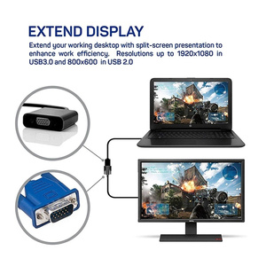 USB to VGA Adapter ,USB 3.0 to VGA Adapter Multi-Display Video Converter Support PC Laptop Windows 7/10 Desktop, Laptop - Product Image 4