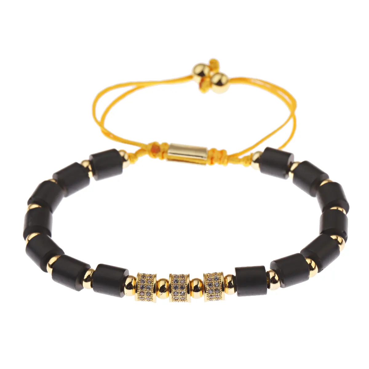 Fashion Metal Beads Braided Bracelet Healing Balance Prayer Natural Bracelet For Men Women Jewelry