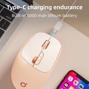 EWEADN Q5 ergonomico LED retroilluminato Gaming Mouse 2.4GHz Display di alimentazione senza fili Mini Design silenzioso per Bluetooth USB PC uso Stock - Product Image 5
