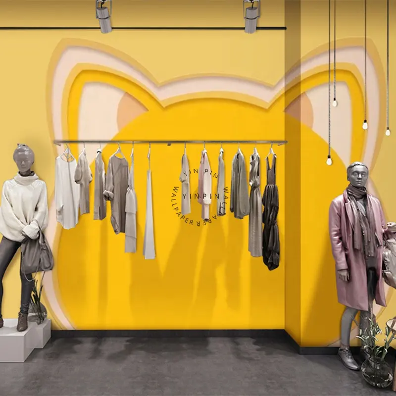 3D мультфильм животных обои магазин одежды Детская комната фон стены