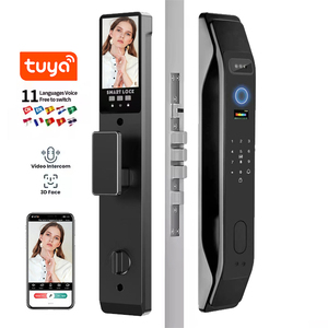 Cerradura de puerta inteligente con reconocimiento facial 3D, tarjeta biométrica automática Rfid IC, aplicación Wifi, cámara de seguridad, cerraduras digitales con huella dactilar