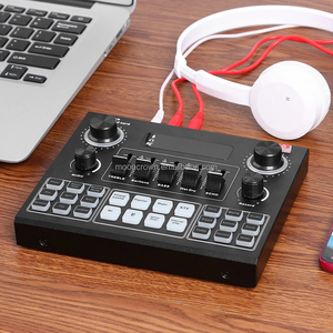 V9 SoundCard Audio Interface Usb Studio Recording External Connect Phone and <strong>Computer</strong> m Dj Karaoke Live Broadcast Sound Card