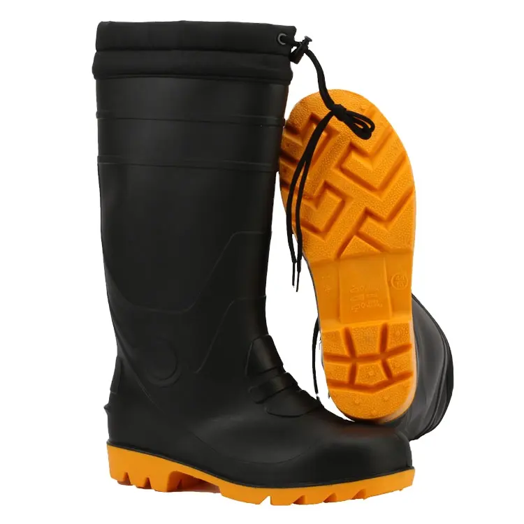 CE onaylı endüstriyel iş çizmeleri koruyucu ayakkabılar erkek ayakkabısı PVC yağmur çizmeleri sakız botları su geçirmez fabrika