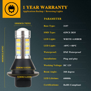 ללא שגיאות קנבוס כפול צבעים נורה לרכב DRL LED אור 42LED 1156 T20 LED 7440 BAU15S led Drl אור איתות - Product Image 2