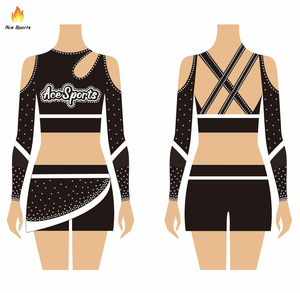 <strong>Cheap</strong> Hot Sale Sublimation Printing Cheerleading Uniforms Custom Your Own <strong>Cheer</strong> Uniforms OEM Service Crop Tops Skirts - Product Image 4