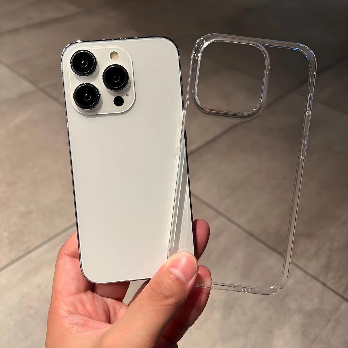 Coque rigide transparente pour PC à couverture complète (grand trou pour appareil photo)