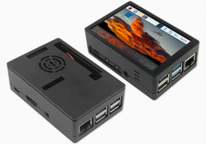 Raspberry Pi 4 case Generation 4B Estuche de disipación de calor con pantalla Raspberry Pi 3B +/4B Caja de disipación de calor de plástico ABS