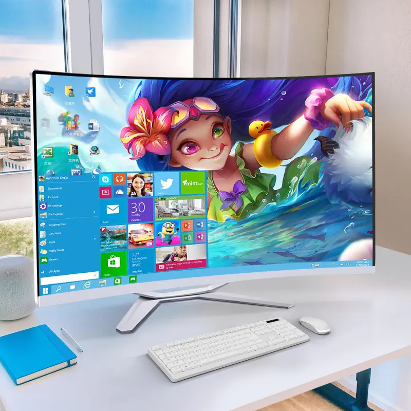 Painel azul 144-165hz alta configuração, gaming, conjunto completo, tudo em um pc, desktop